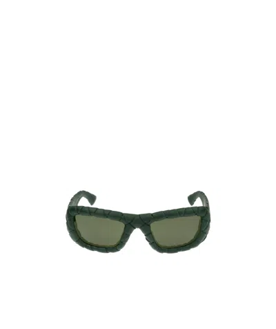 Bottega Veneta Eyewear Panthos Frame Sunglasses In Green