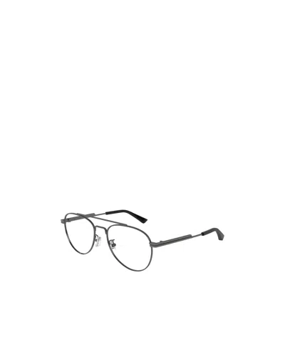 Bottega Veneta Eyewear Pilot Frame Glasses In Black