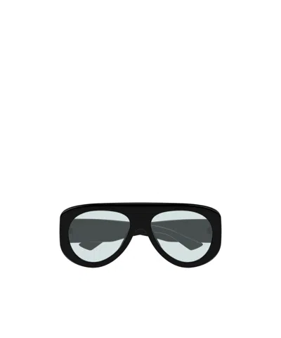 Bottega Veneta Eyewear Pilot Frame Glasses In Black