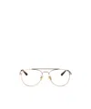 Bottega Veneta Eyewear Pilot Frame Glasses In Nude