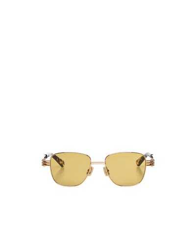 Bottega Veneta Full Frame Sunglasses In Gold