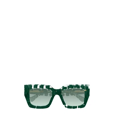 Bottega Veneta Full Frame Sunglasses In Green