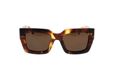 Bottega Veneta Eyewear Rectangle Frame Sunglasses In Multi
