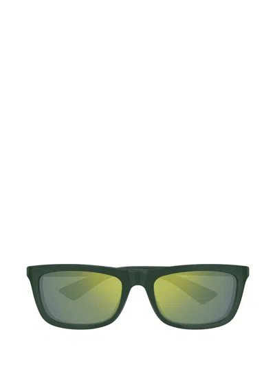 Bottega Veneta Eyewear Rectangular Frame Sunglasses In Green