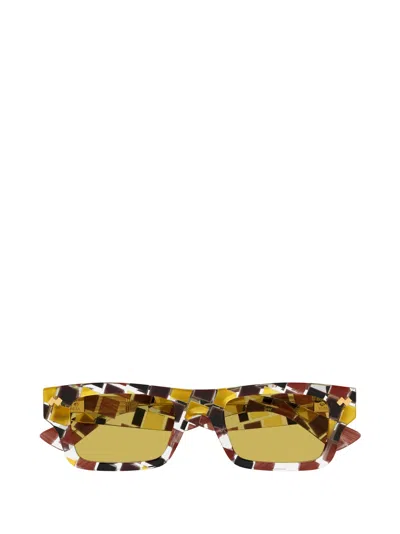 Bottega Veneta Eyewear Rectangular Frame Sunglasses In Multicolor
