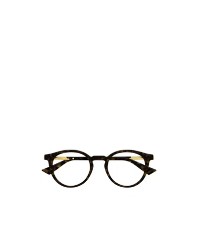 Bottega Veneta Eyewear Round Frame Glasses In Black