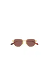 Bottega Veneta Eyewear Split Panthos Sunglasses In Brown