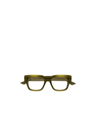 Bottega Veneta Eyewear Square Frame Glasses In Green