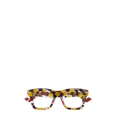 Bottega Veneta Eyewear Square Frame Glasses In Yellow