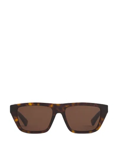 Bottega Veneta Eyewear Square Frame Sunglasses In Brown