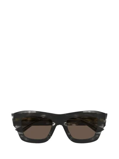 Bottega Veneta Eyewear Ultrathin Squared Sunglasses In Black