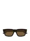 Bottega Veneta Eyewear Ultrathin Squared Sunglasses In Black