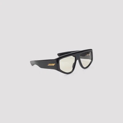 Bottega Veneta Eyewear Unisex Acetate Mask Sunglasses In Black