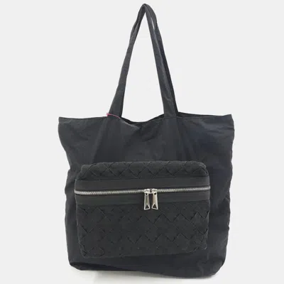 Pre-owned Bottega Veneta Fabric Shoulder Bag And Clutch In Black
