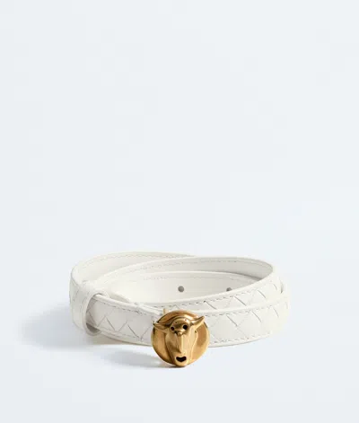 Bottega Veneta Face Belt In White