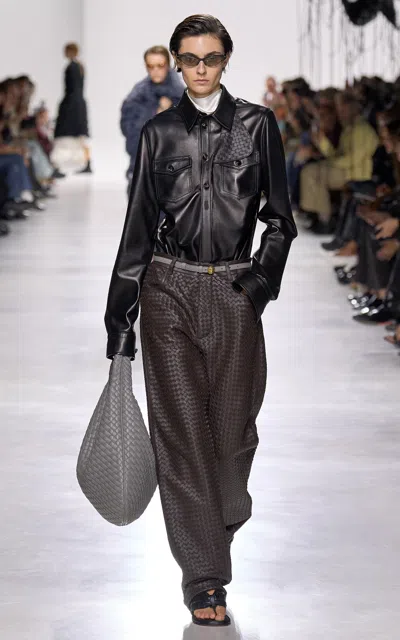 Bottega Veneta Faces Belt In Gray