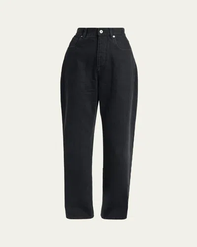 Bottega Veneta Faded Black Denim Wide-leg Jeans