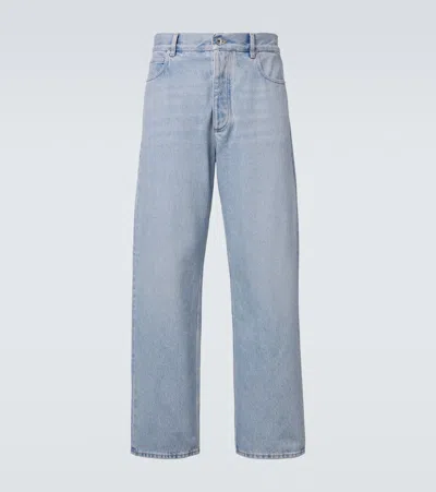Bottega Veneta Faded Wide-leg Jeans In Blue