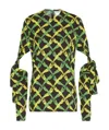 Bottega Veneta Printed Viscose Blouse In Green