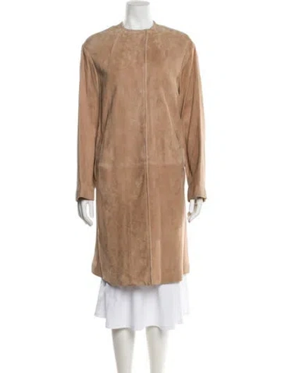 Pre-owned Bottega Veneta Faux Fur Coat In Neutral