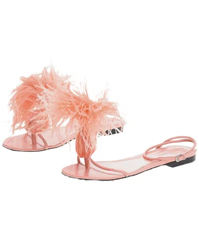 Bottega Veneta Feather Dot Leather Sandal In Multi