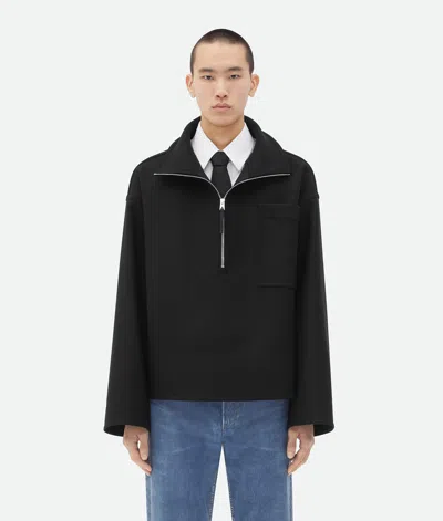 Bottega Veneta Felted Wool Blouson In Black