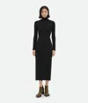 Bottega Veneta Elegant Black Pleated Dress For Women In Black