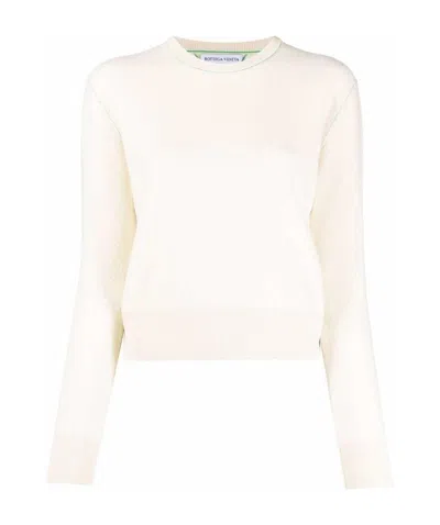 Bottega Veneta Felted Wool Jumper In White
