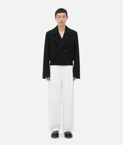 Bottega Veneta Felted Wool Short Blouson In Black
