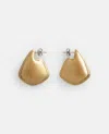 Bottega Veneta Vahuo Two-tone Fin Earrings In Silver