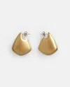 Bottega Veneta Vahuo Two-tone Fin Earrings In Silver