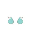 Bottega Veneta Boucles D'oreilles Fin Petit Format In Green Oasis