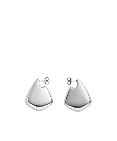 Bottega Veneta Small Fin Earrings In White