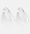 Bottega Veneta Fin Large Sterling Silver Earrings In Silver