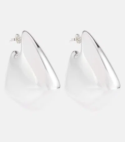 Bottega Veneta Fin Large Sterling Silver Earrings