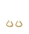 Bottega Veneta Fin-shaped Ring Earrings In Gold