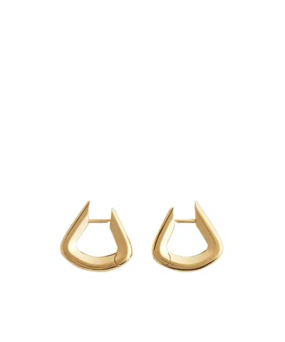 Bottega Veneta Fin-shaped Ring Earrings In Gold