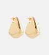 Bottega Veneta Fin Small 18kt Gold-plated Sterling Silver Earrings In Gold