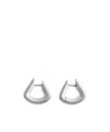 Bottega Veneta Fin Snap Earrings In Silver