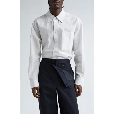 Bottega Veneta Fine Check Button-up Shirt In Brown/bay Leaf