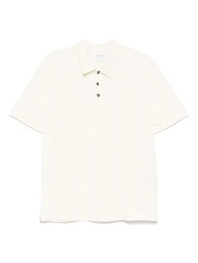 Bottega Veneta Fine Cotton Pique Jersey Polo Clothing In Beige