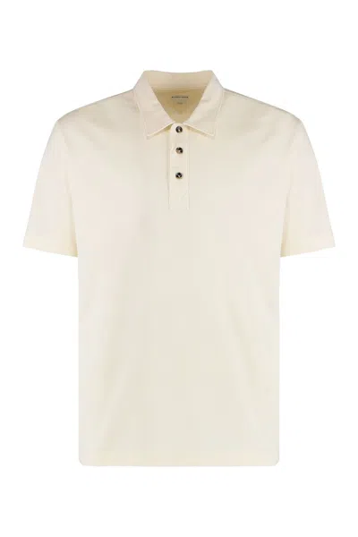 Bottega Veneta Fine Cotton Piqué Jersey Polo In Neutral