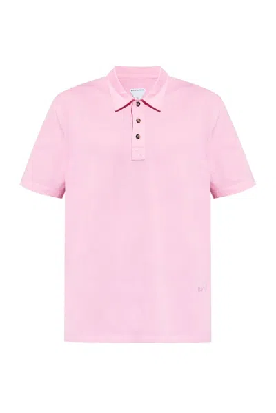 Bottega Veneta Men's Pique Classic Polo Shirt In Pink