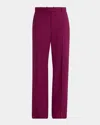 Bottega Veneta Fine Viscose-silk Twill Straight-leg Trousers