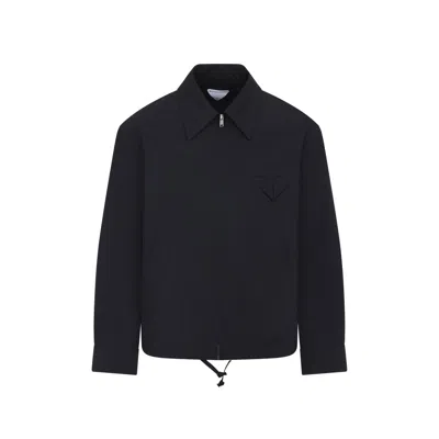 Bottega Veneta Fine Wool Kimono Blouson In Black