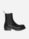 Bottega Veneta Ankle-length Leather Chelsea Boots With Platform Sole In Black