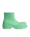 Bottega Veneta Light Green Rubber Ankle Boots In Green