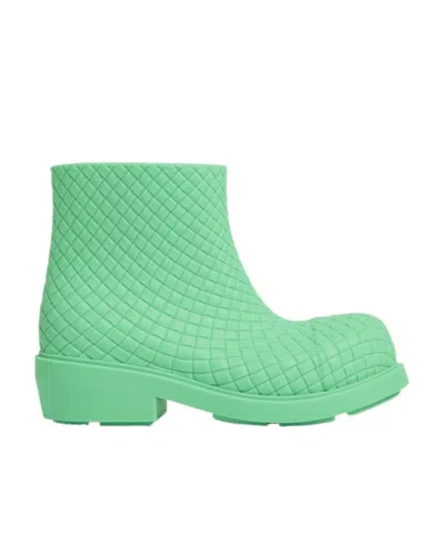 Bottega Veneta Woman Ankle Boots Light Green Size 8 Rubber