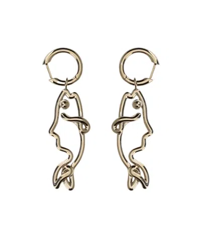 Bottega Veneta Fish Earrings In Gold