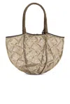 Bottega Veneta Fishnet Bag In Beige  Fondant  Champagne  & Muse Brass